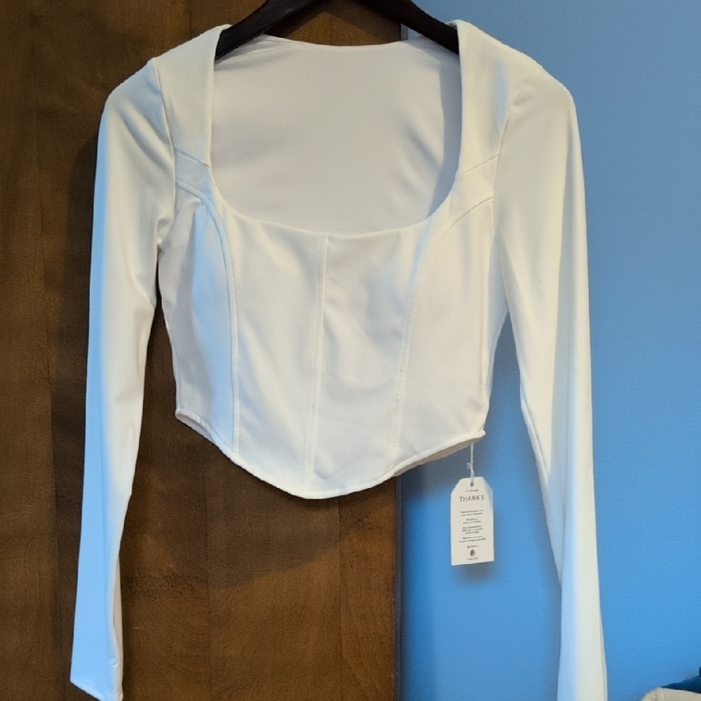 Laslulu Corset Work Out Crop Top